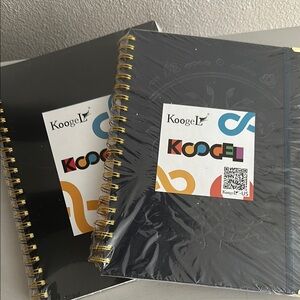 2 Koogel Journal Notebooks, 150 Sheets Spiral Notebook, Hardcover